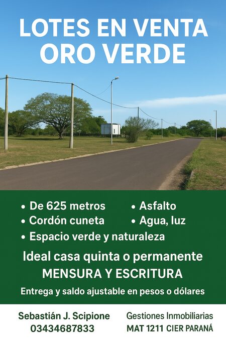 LOTES EN PROMOCION PARANA Y ALREDEDORES