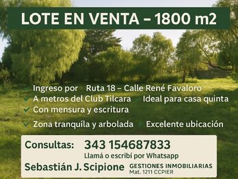 LOTES EN PROMOCION PARANA Y ALREDEDORES