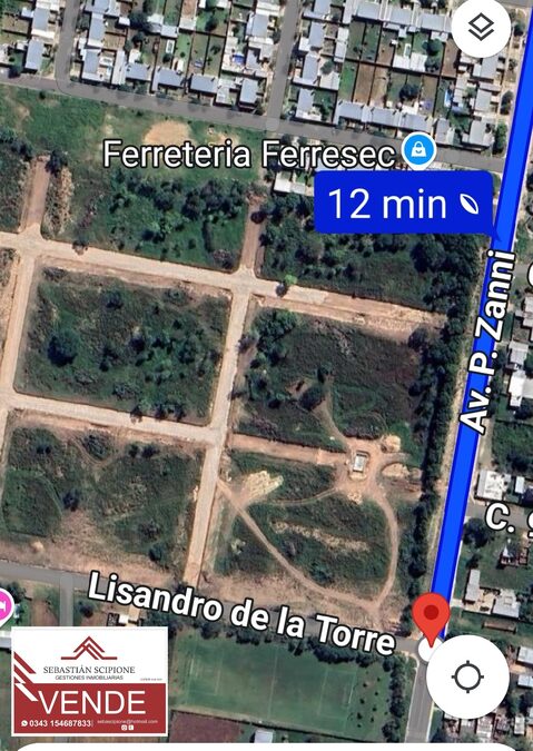LOTES EN VENTA ZONA ZANNI PARANA