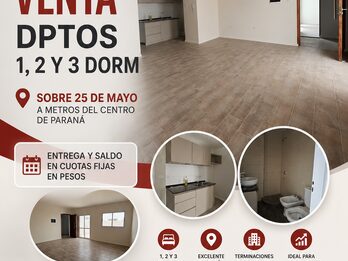 DPTOS 1 2 Y 3 DORM COMPLEJO CERRADO MUEVOS EN PARANA ZONA CENTRO