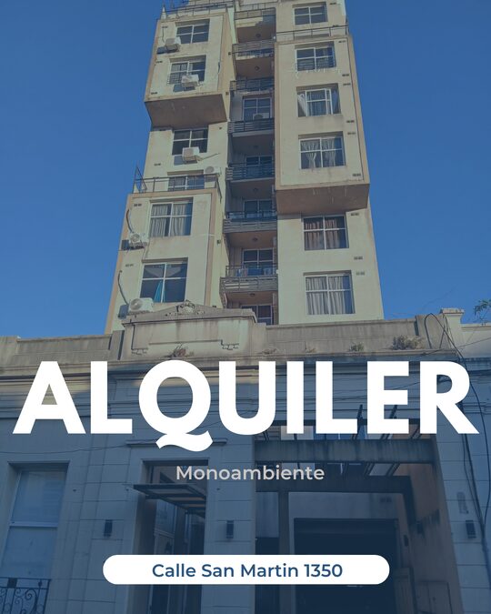 MONOAMBIENTE CENTRICO EN ALQUILER