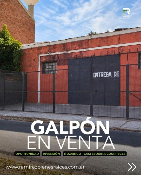 Galpón en venta sobre calle Ituzaingó