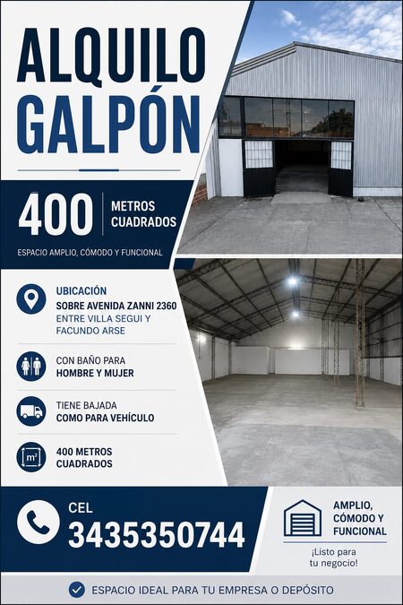 ALQUILO GALPON MUY GRANDE