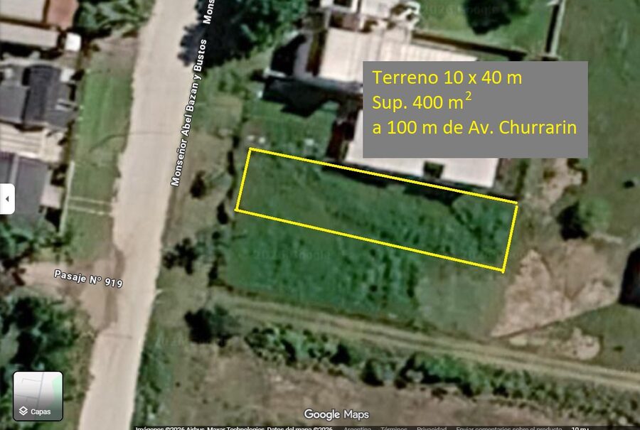 Terreno 10x40m Parana