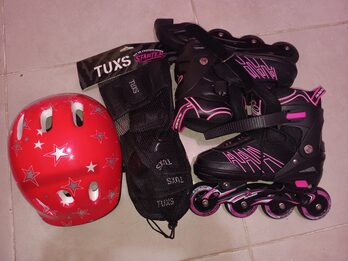 Vendo rollers extensibles 32 a 35 niña y kit protección