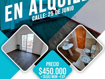 ALQUILO DEPARTAMENTO SOBRE CALLE 25 DE JUNIO
