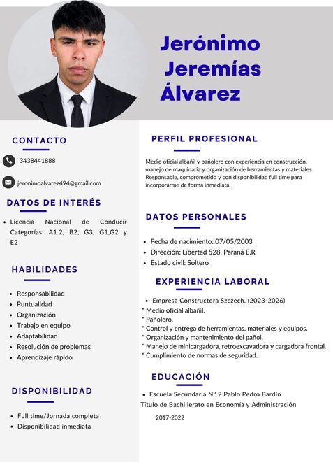 Busco trabajo
