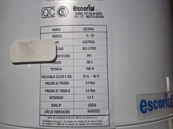 Vendo Termotanque eléctrico
