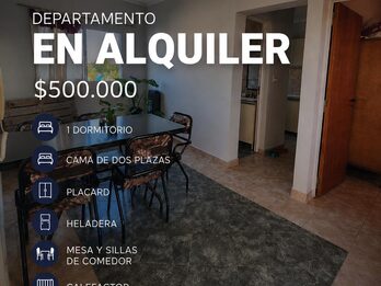 Se Alquila Departamento 1 Dormitorio amoblado en ORO VERDE
