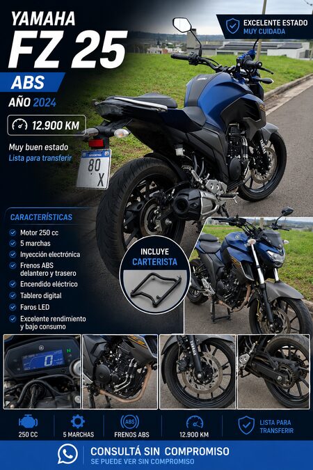 Yamaha fz25 con abs 2024