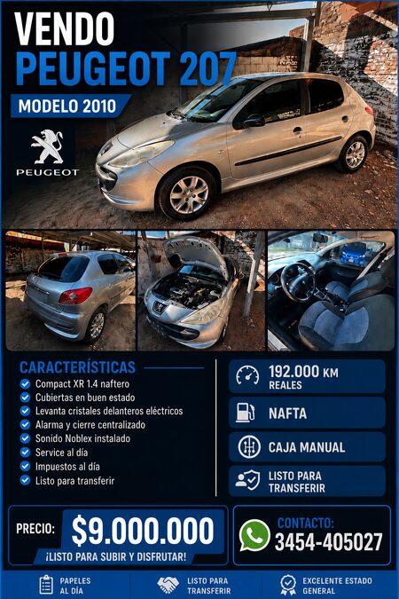 VENDO PEUGEOT 207