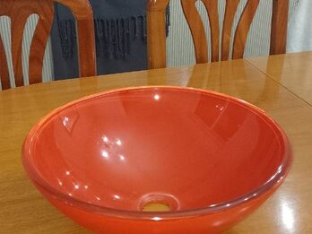 Bacha de vidrio para baño 33cms diámetro.