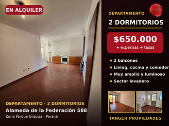 DPTO. AMPLIO, 2 DORMITORIOS EN LA MEJOR ZONA - ALAMEDA