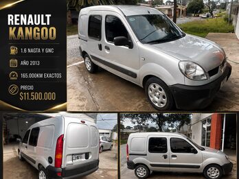 Kangoo 1.6 gnc furgon  2013 165.000km. Vendo o permuto mayor-menor
