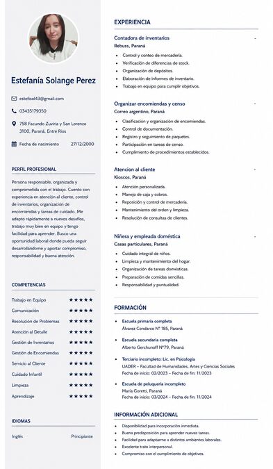 Busco empleo