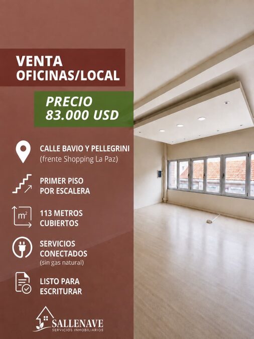 ✨EN VENTA OFICINAS/LOCAL ✨ (112 M2 CUBIERTOS)✨
