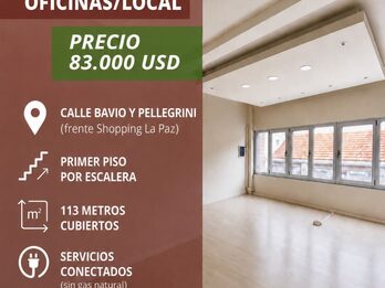 ✨EN VENTA OFICINAS/LOCAL ✨ (112 M2 CUBIERTOS)✨