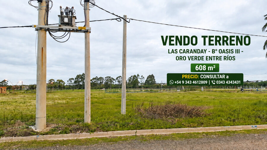 VENDO TERRENO EN ORO VERDE
