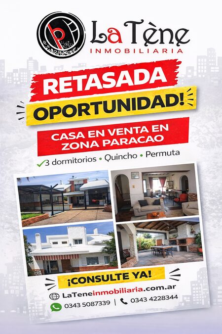 VENTA CASA 3 DORM. | PARACAO. ¡Excelente estado · Muy buen precio!