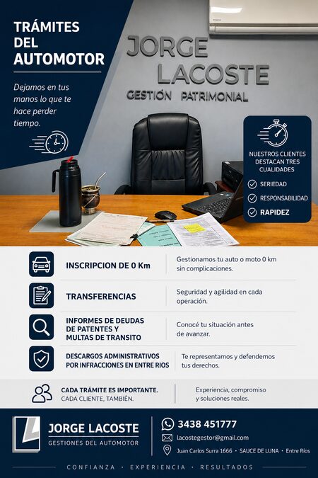 JORGE LACOSTE Mandatario Nacional del Automotor