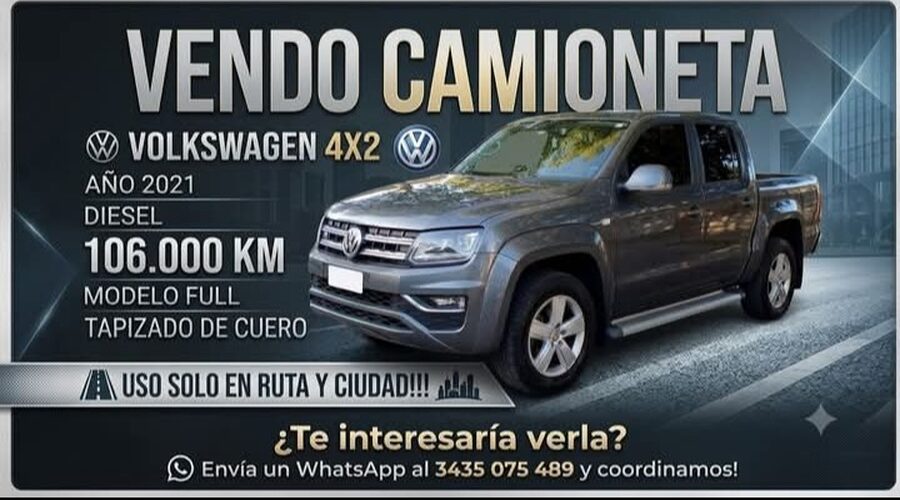 VENDEMOS 🚩 VOLKSWAGEN AMAROK 2021 - DIESEL - AUTOMÁTICA