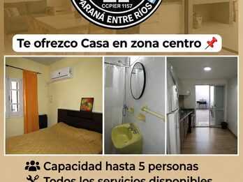 Alquiler por día. Zona Hospital San Martín de Paraná 📌