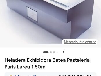 Heladera Exhibidora Batea Pasteleria