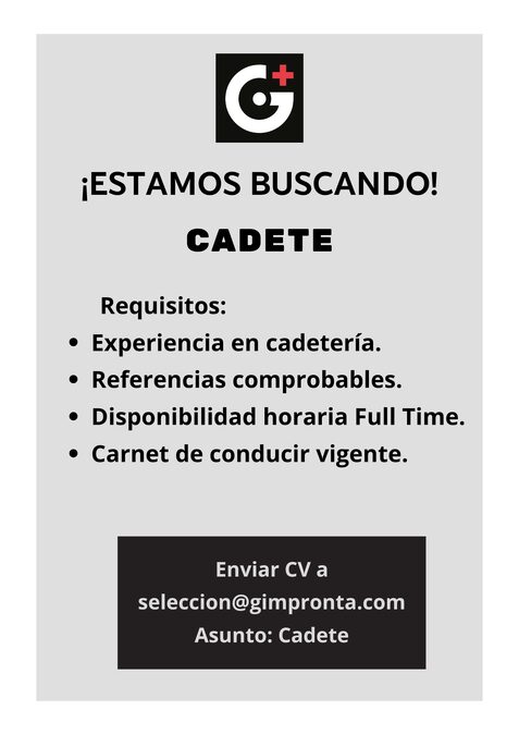 Cadete con experiencia