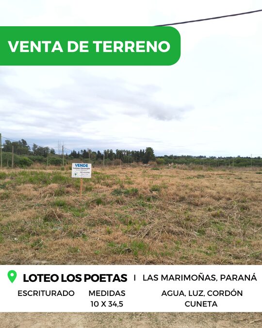 🌱 VENTA de TERRENO - LAS MARIMOÑAS, PARANÁ 🌲
