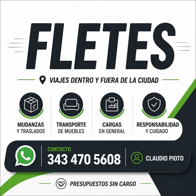 fletes y mudanzas - cargas pesadas-