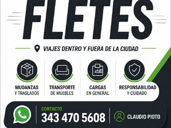 fletes y mudanzas - cargas pesadas-