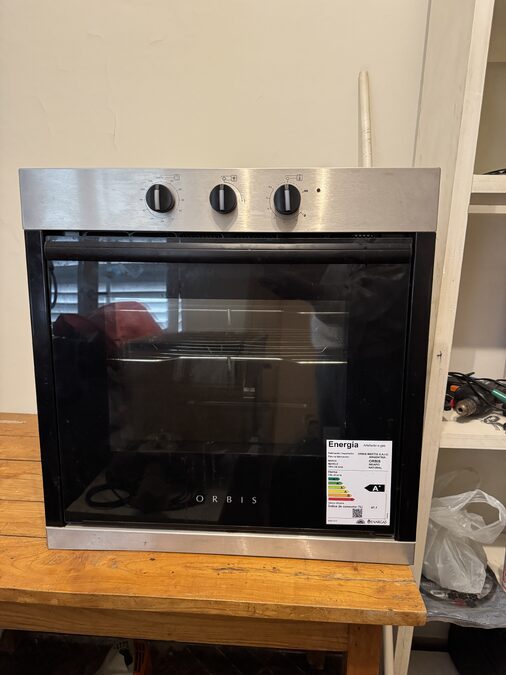 Horno empotrable a gas con grill eléctrico (Multigas) Orbis 960APO 70L acero