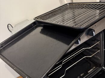 Horno empotrable a gas con grill eléctrico (Multigas) Orbis 960APO 70L acero