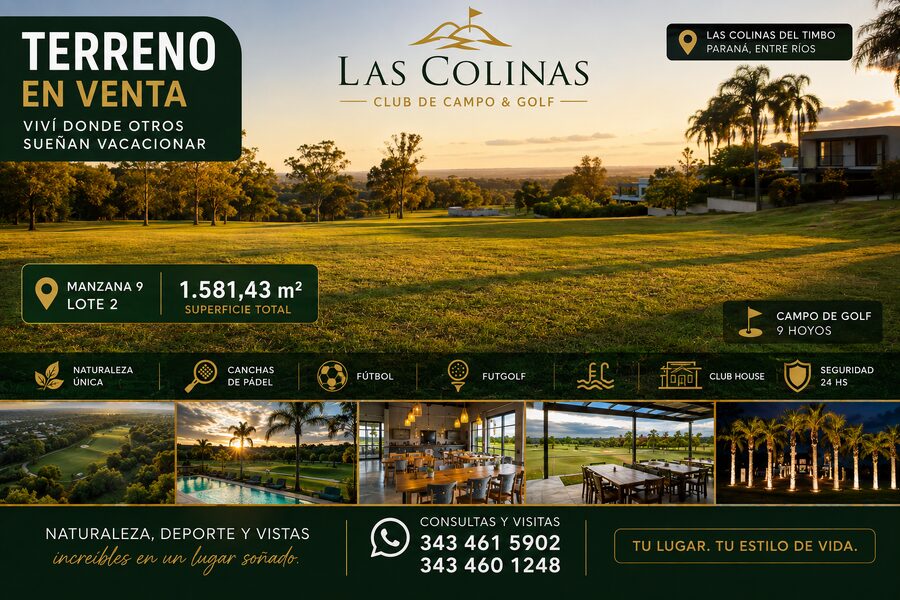 Terreno en venta – Las Colinas Club de Campo Golf