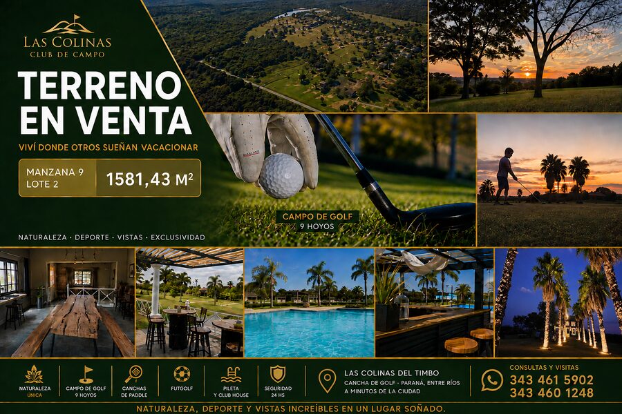 Terreno en venta – Las Colinas Club de Campo Golf