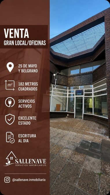 ✨EN VENTA LOCAL COMERCIAL/OFICINAS PARA DIVERSOS RUBROS ✨(CON GAS NATURAL CONECTADO) ✨