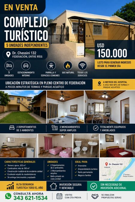 Complejo de Bungalows - Federacion - Entre Rios