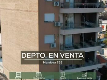 DEPTO EN VENTA 1 DORMITORIO ZONA CENTRO