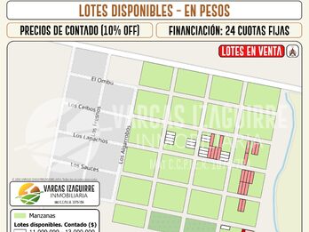 LOTES en Venta en PESOS en Colonia Ensayo: Oportunidad con 10% OFF de Contado y 24 Cuotas FIJAS