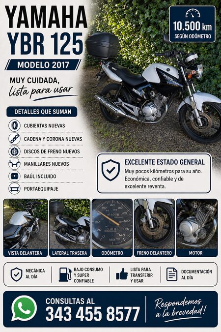 Titular vende Yamaha YBR 125