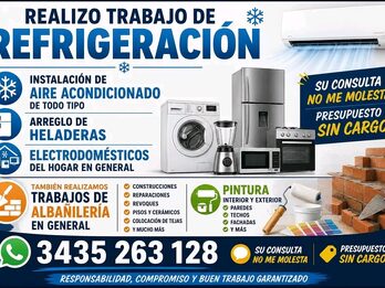 Trabajos de refrigeración y albañilería gral.