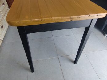 Mesa de campo antigua restaurada (Con cajón)