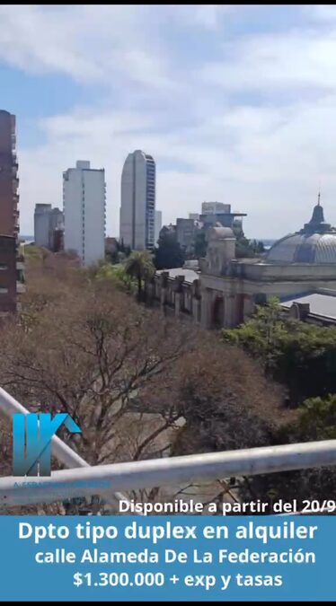 Alquilo Dpto. tipo duplex zona Parque