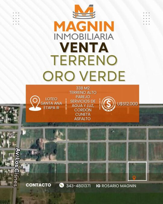 terreno en loteo SANTA ANA 3