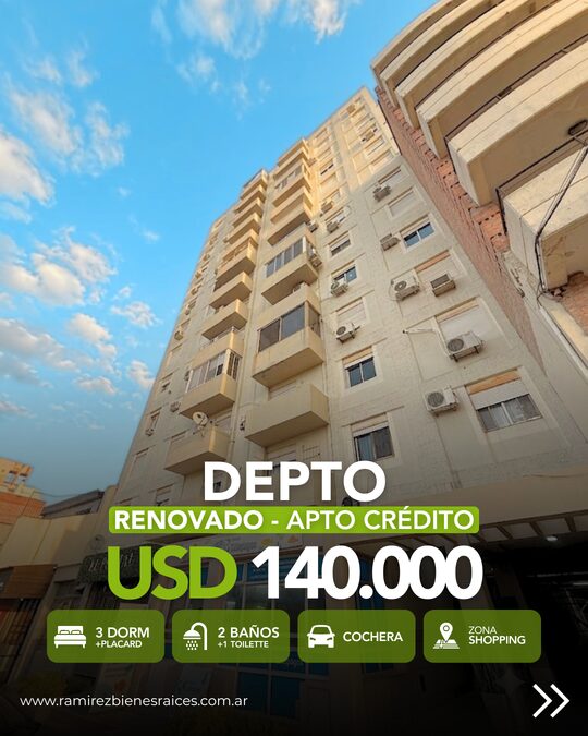 Departamento TOTALMENTE RENOVADO.