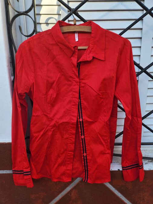 CAMISA MANGA LARGA ROJA TALLE XL