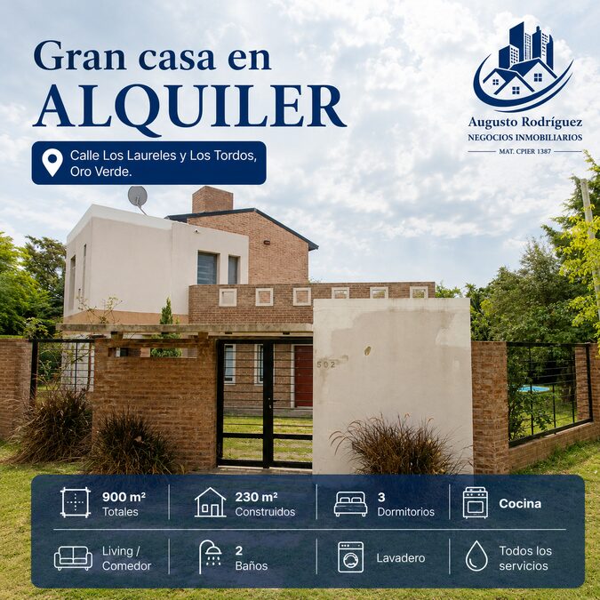 Hermosa chalet en alquiler
