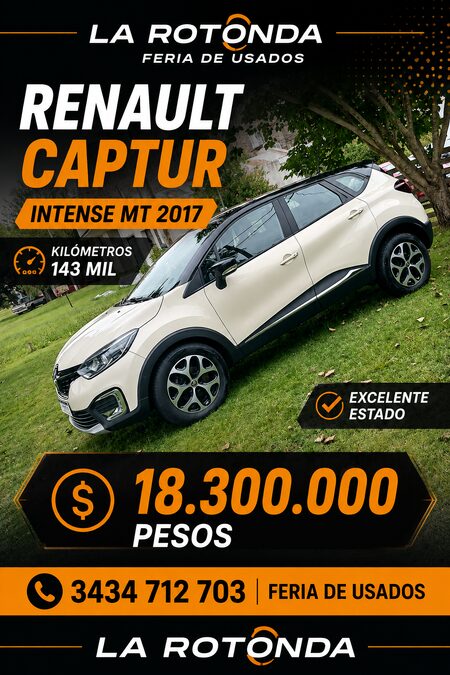 RENAULT CAPTUR INTENS MT KM143MIL 2017 EXCELENTE!