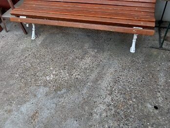 Banco de plaza, 1.50 mts. Pie fundicion