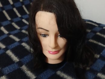 Soporte y muñeca -peluca para peinar/cortar el pelo